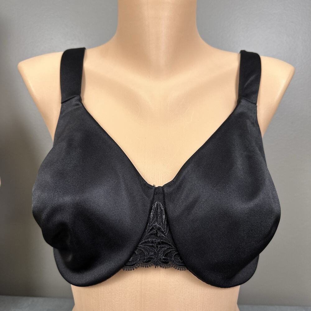 Soma Sensuous Sides 3 Inch Minimizer Bra Size 36DDD Black Underwire Full Cover